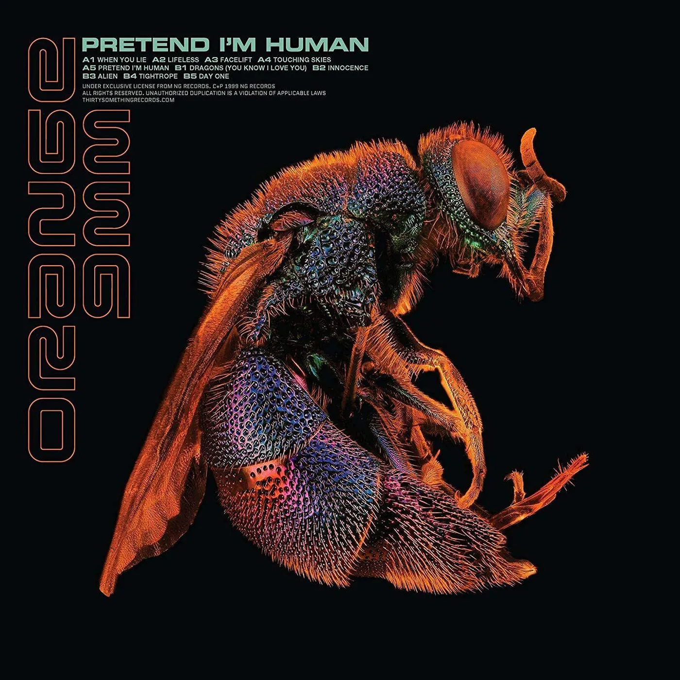 Orange 9mm PRETEND I'M HUMAN Vinyl Record