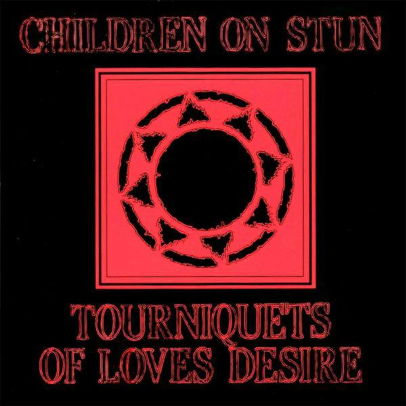 Children On Stun TOURNIQUETS OF LOVE'S DESIRE (RED & BLACK VINYL) Vinyl Record
