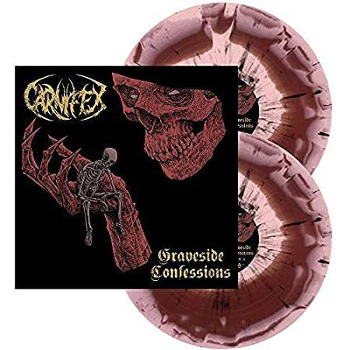 Carnifex GRAVESIDE CONFESSIONS (RED & PINK SWIRL W BLACK) Vinyl Record