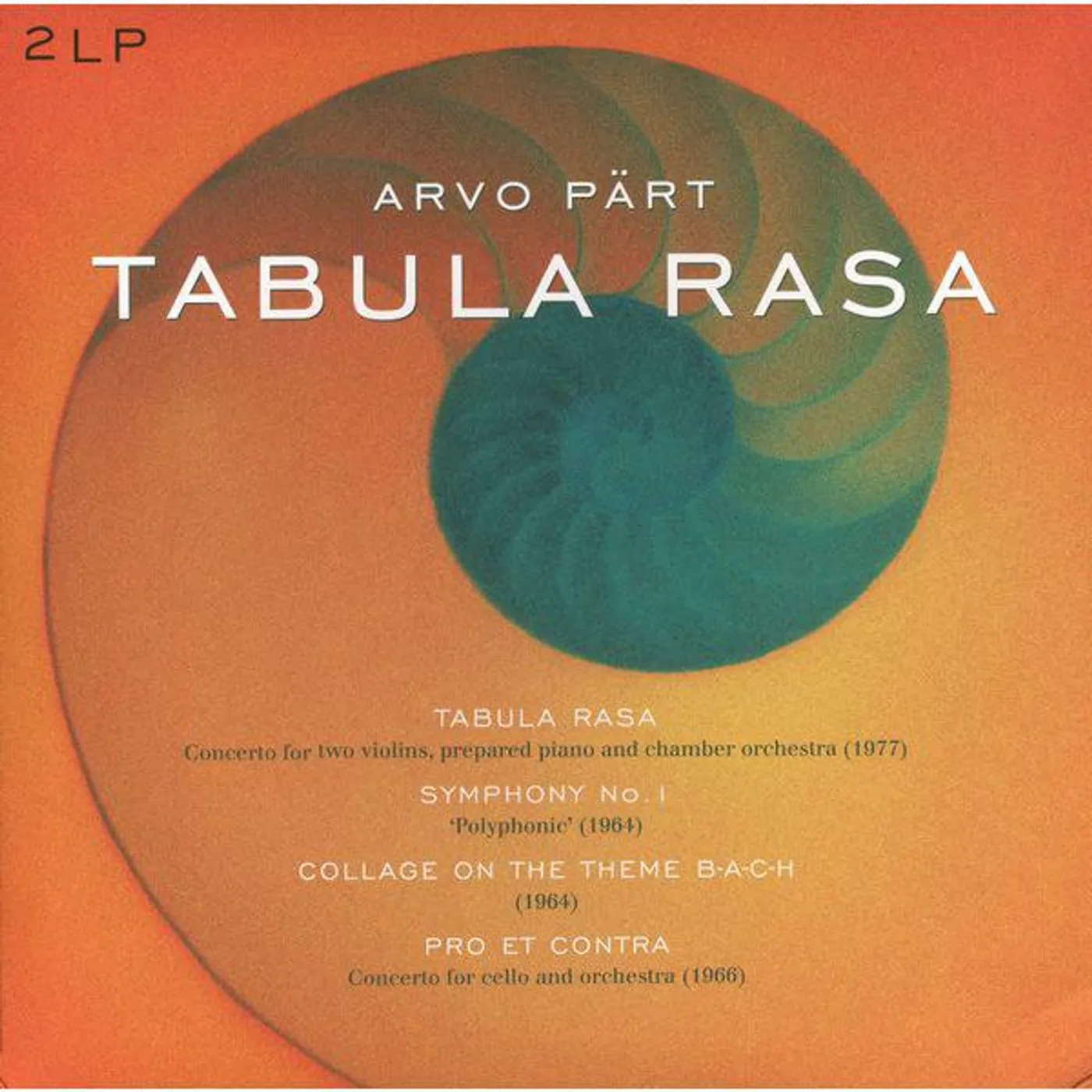 Arvo Pärt Tabula Rasa Vinyl Record