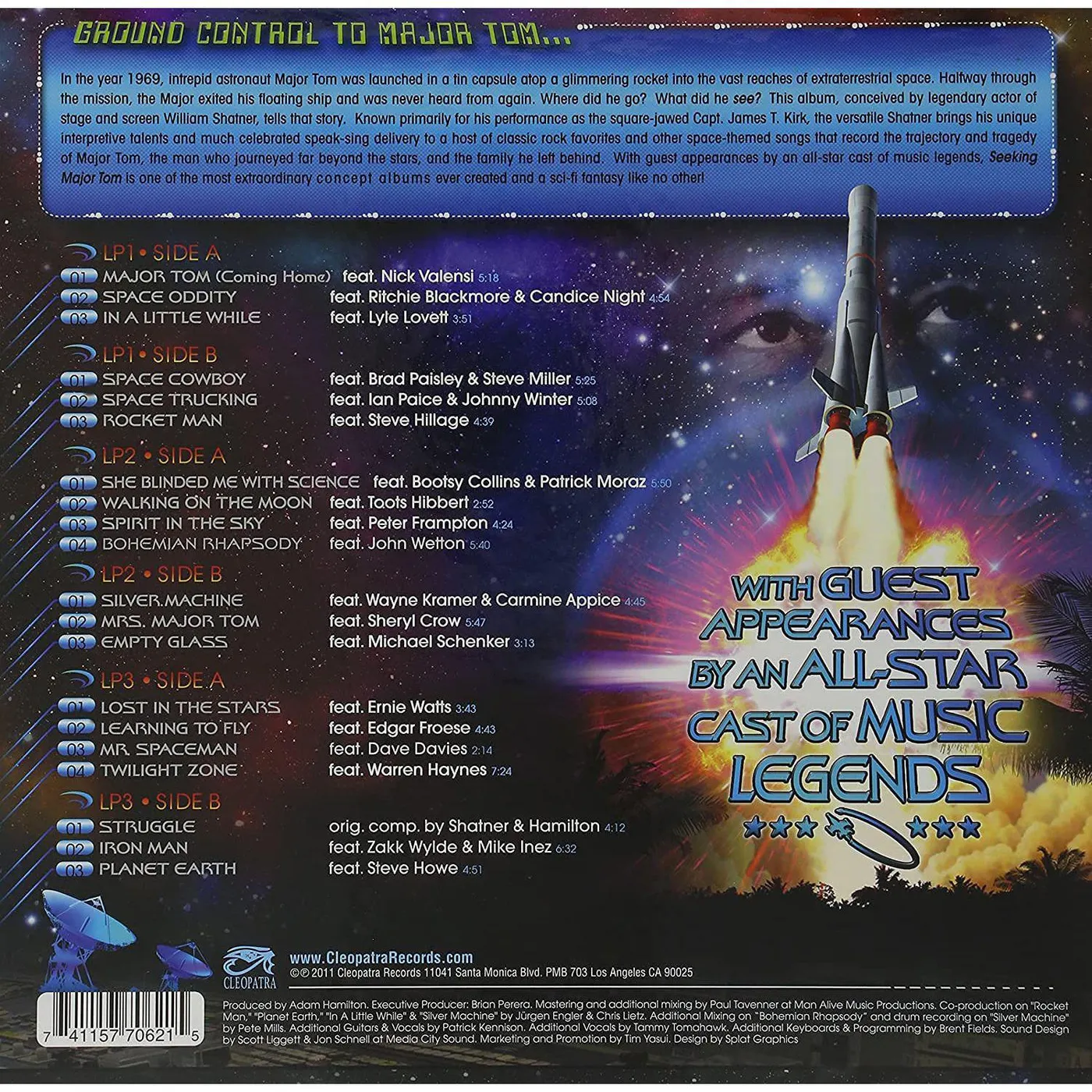 William Shatner Seeking Major Tom (3LP) Box Set (Vinyl)