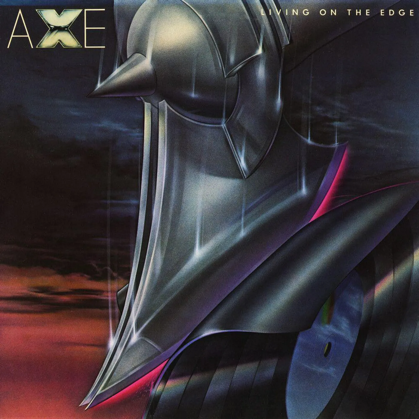 Axe LIVING ON THE EDGE (BLUE VINYL) Vinyl Record