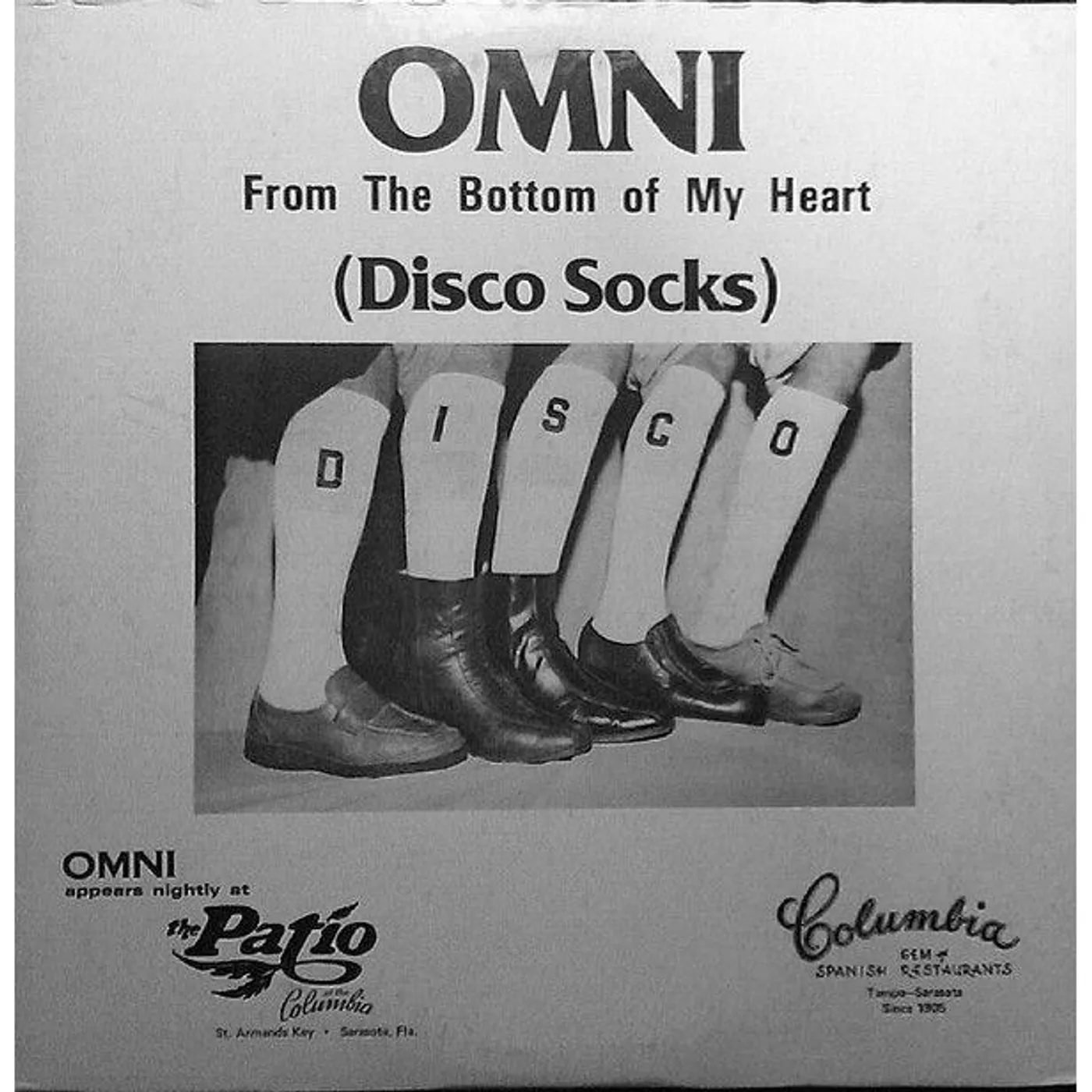 Omni FROM THE BOTTOM OF MY HEART (DISCO SOCKS B/W SARAS Vinyl Record