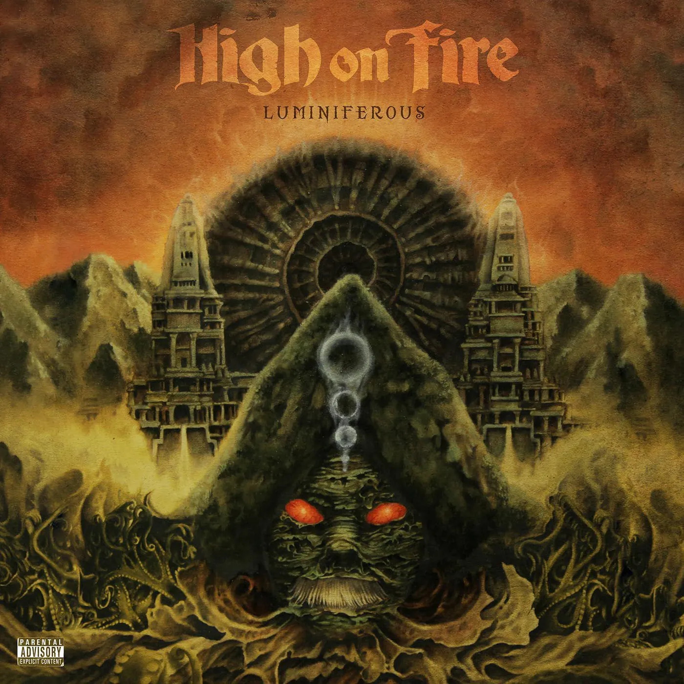 High On Fire LUMINIFEROUS (OPAQUE OLIVE GREEN) Vinyl Record