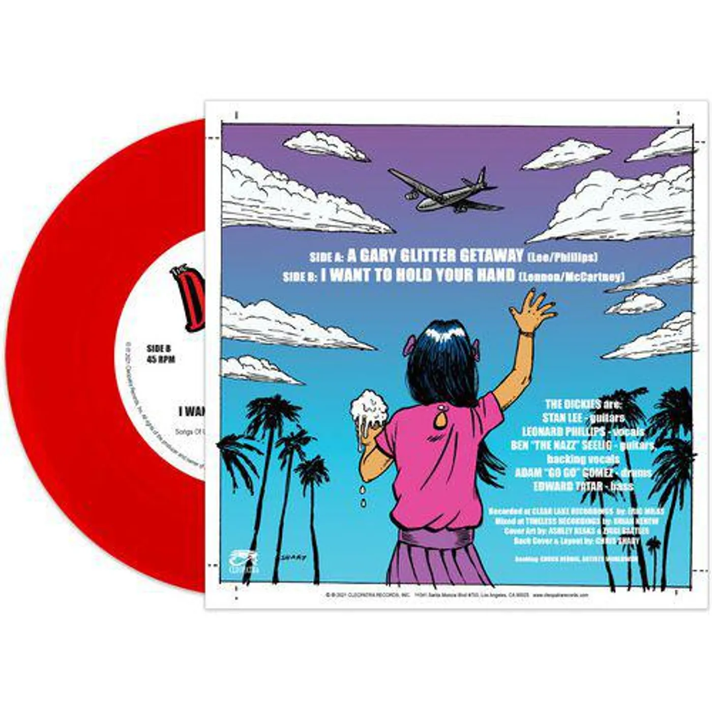 The Dickies Gary Glitter Getaway (Red) Vinyl Record