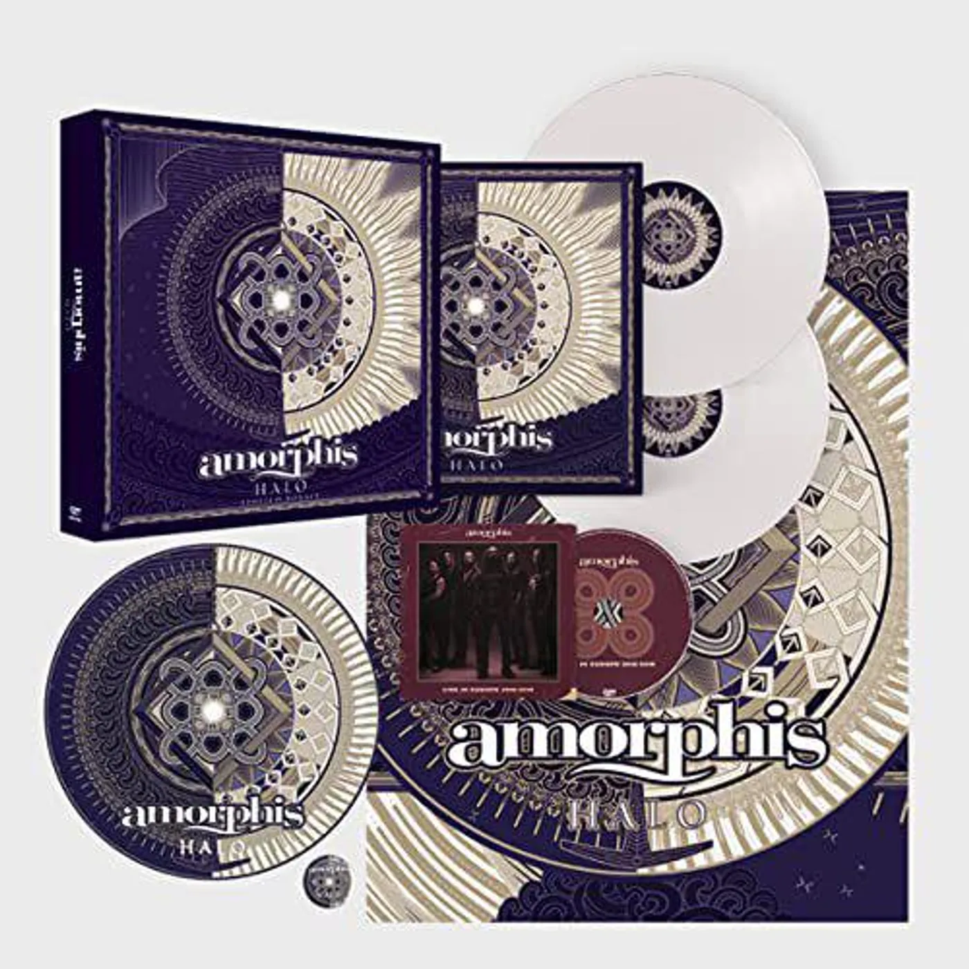 Amorphis Halo (Deluxe/Boxset/White/CD/Slip Mat/Poster Vinyl Record