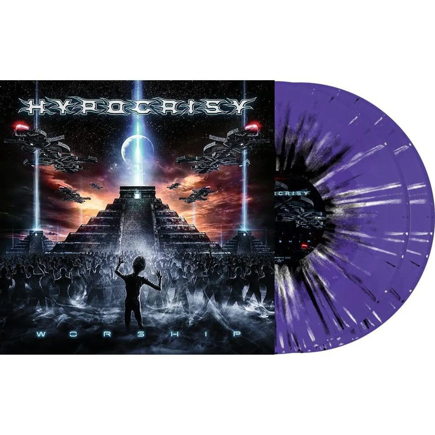 Hypocrisy WORSHIP (PURPLE WHITE & BLACK SPLATTER VINYL/2LP) Vinyl Record