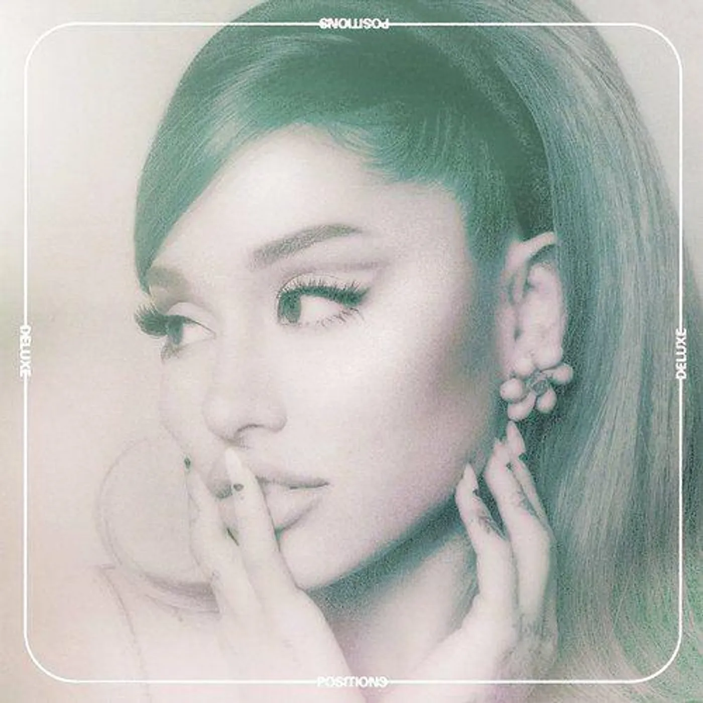 Ariana Grande Positions (Periwinkle & Clear Swirl) Vinyl Record