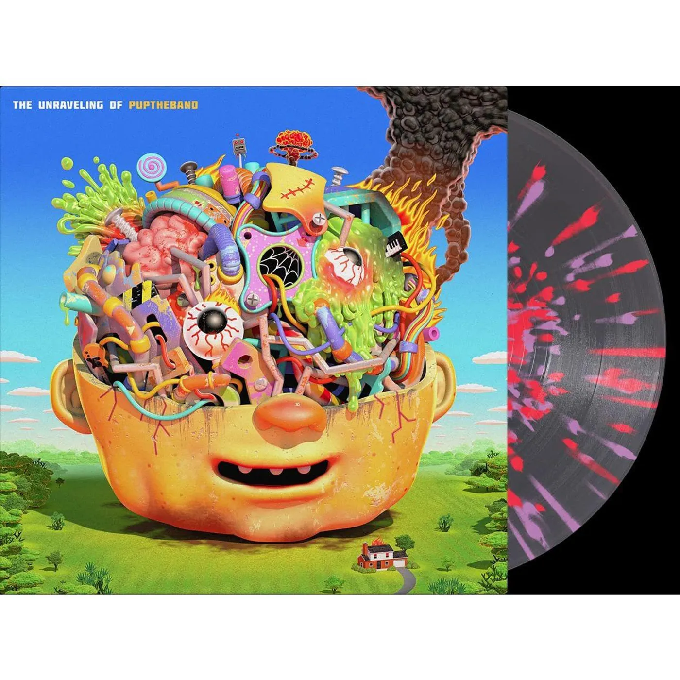 THE UNRAVELING OF PUPTHEBAND (BLACK ICE W/ CORAL & VIOLET SPLATTER VINYL)