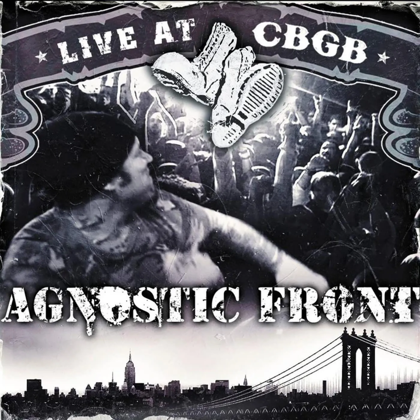 Agnostic Front Live At CBGB (Clear/Black/Grey Splatter) Vinyl Record