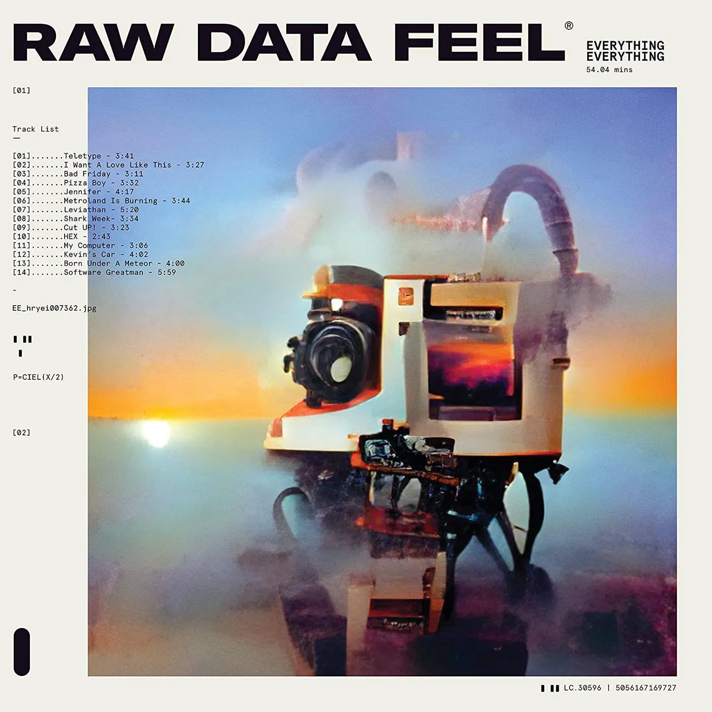 Everything Everything Raw Data Feel (Clear) Vinyl Record