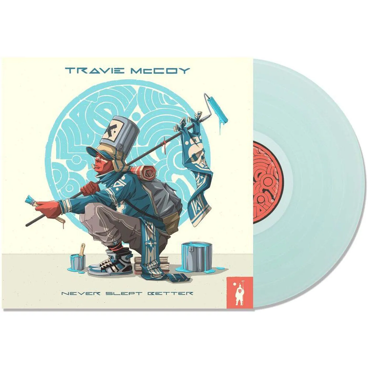 Travie McCoy Never Slept Better - ELECTRIC BLUE Vinyl Record