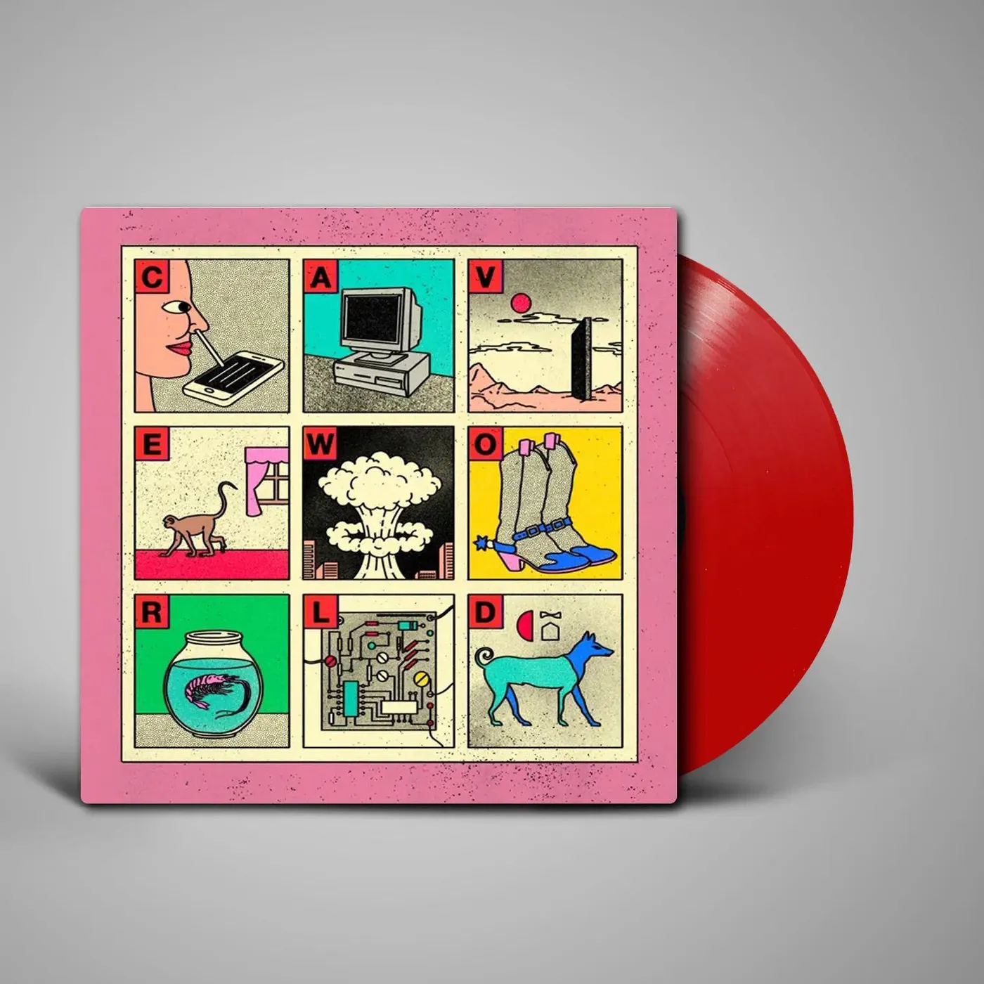 Viagra Boys CAVE WORLD - RED Vinyl Record