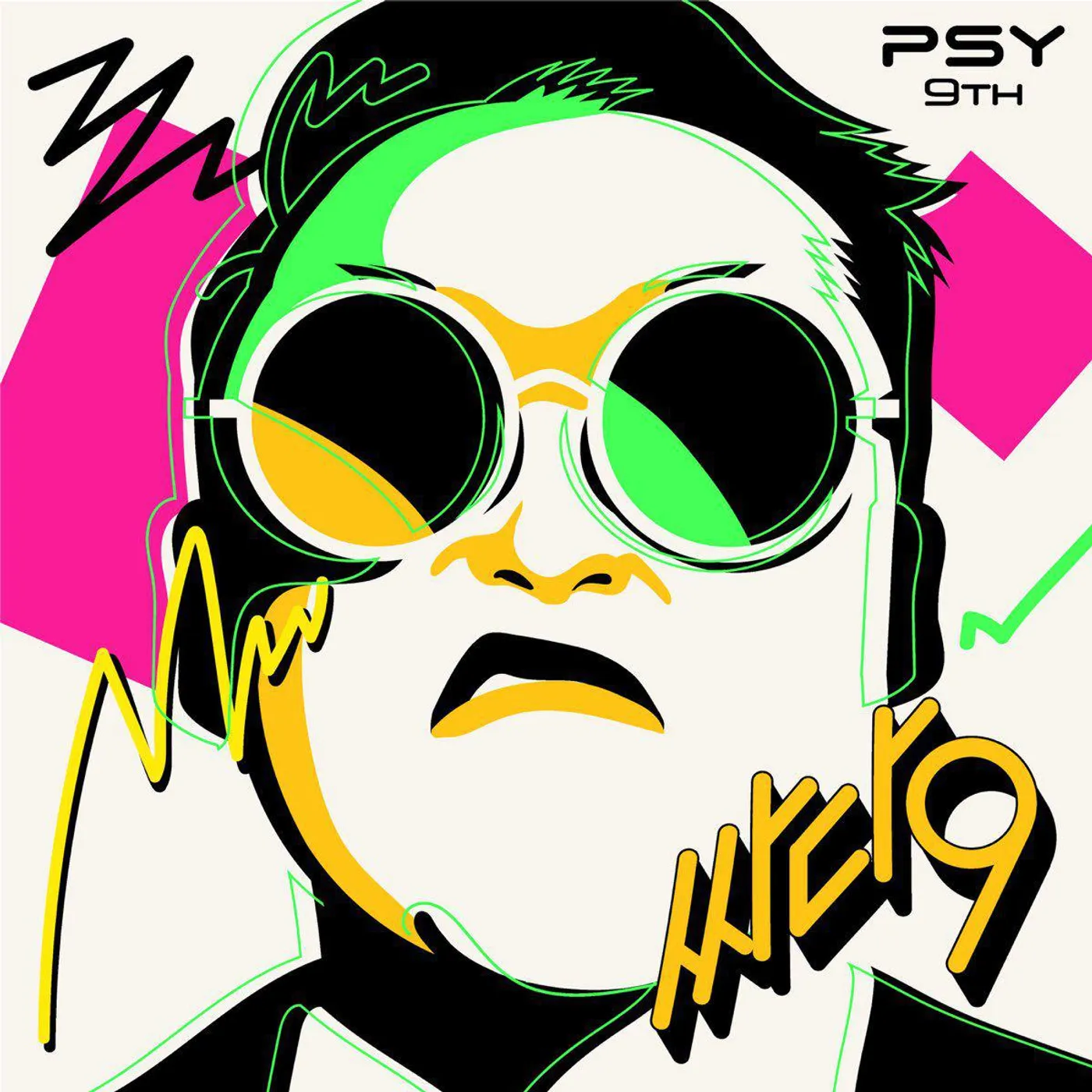 PSY 9th CD + Pop Up Card / Post-it Notes / Bandage