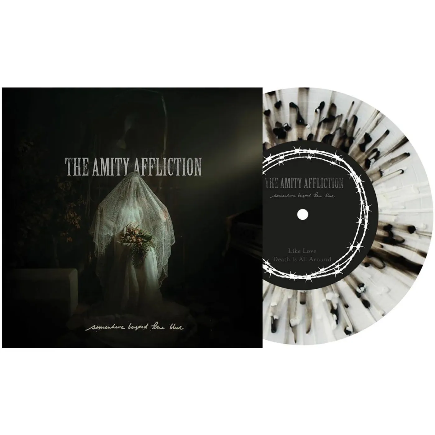 The Amity Affliction Somewhere Beyond The Blue (Clear W/ Bone & Black Splatter, 7" Vinyl)