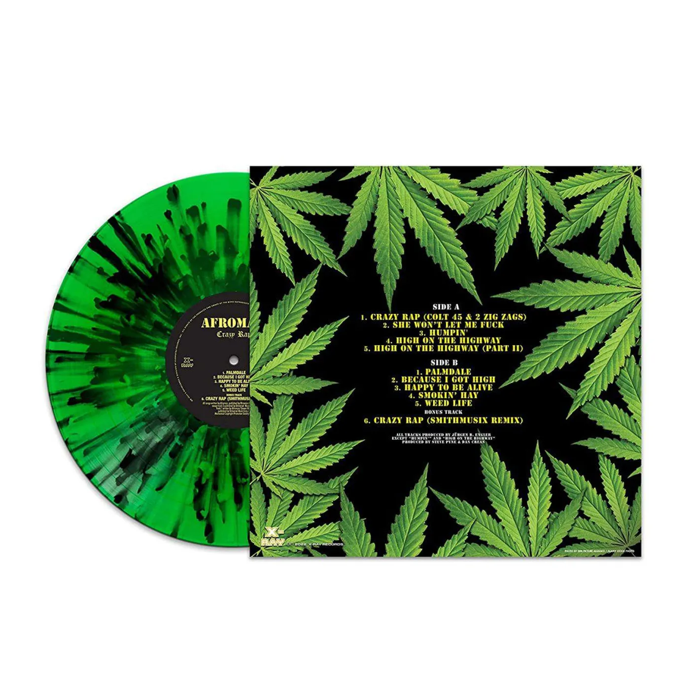 Afroman Crazy Rap - Green/Black Splatter Vinyl Record