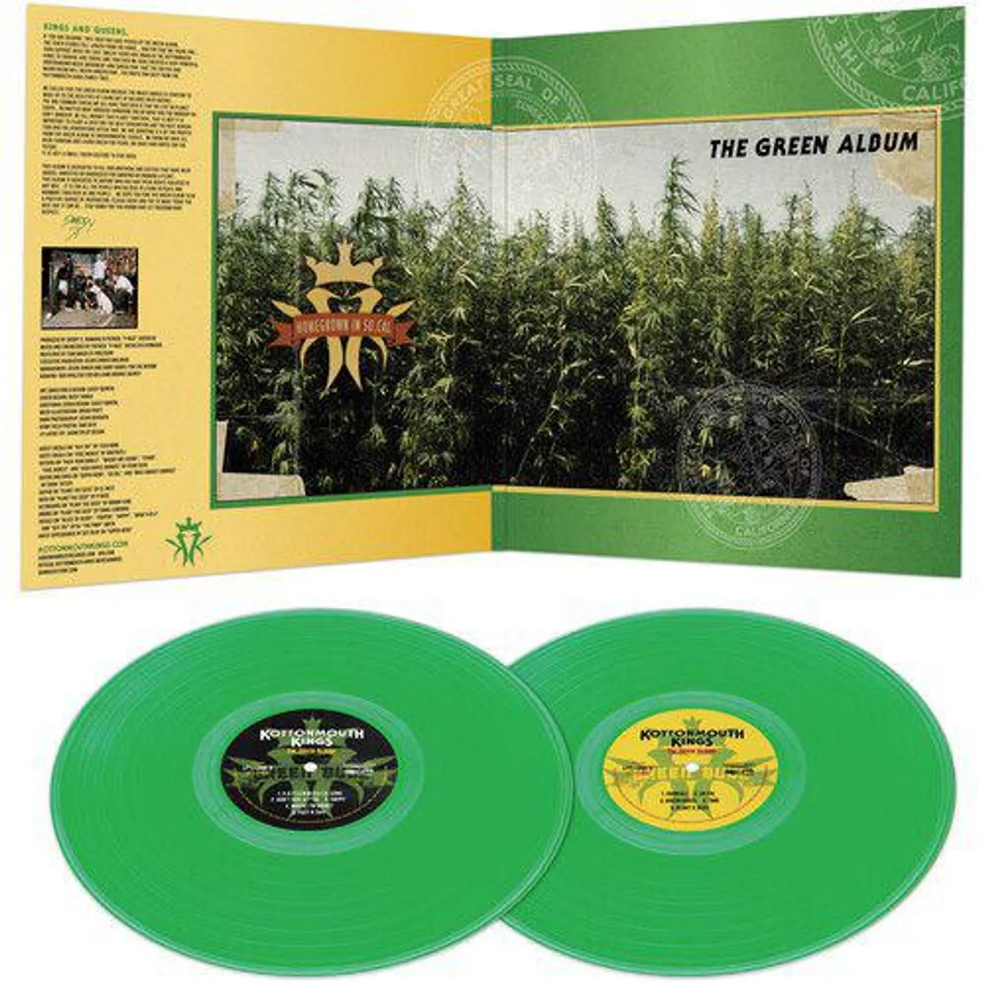 Kottonmouth Kings Green Album (Green Colored) Vinyl Record