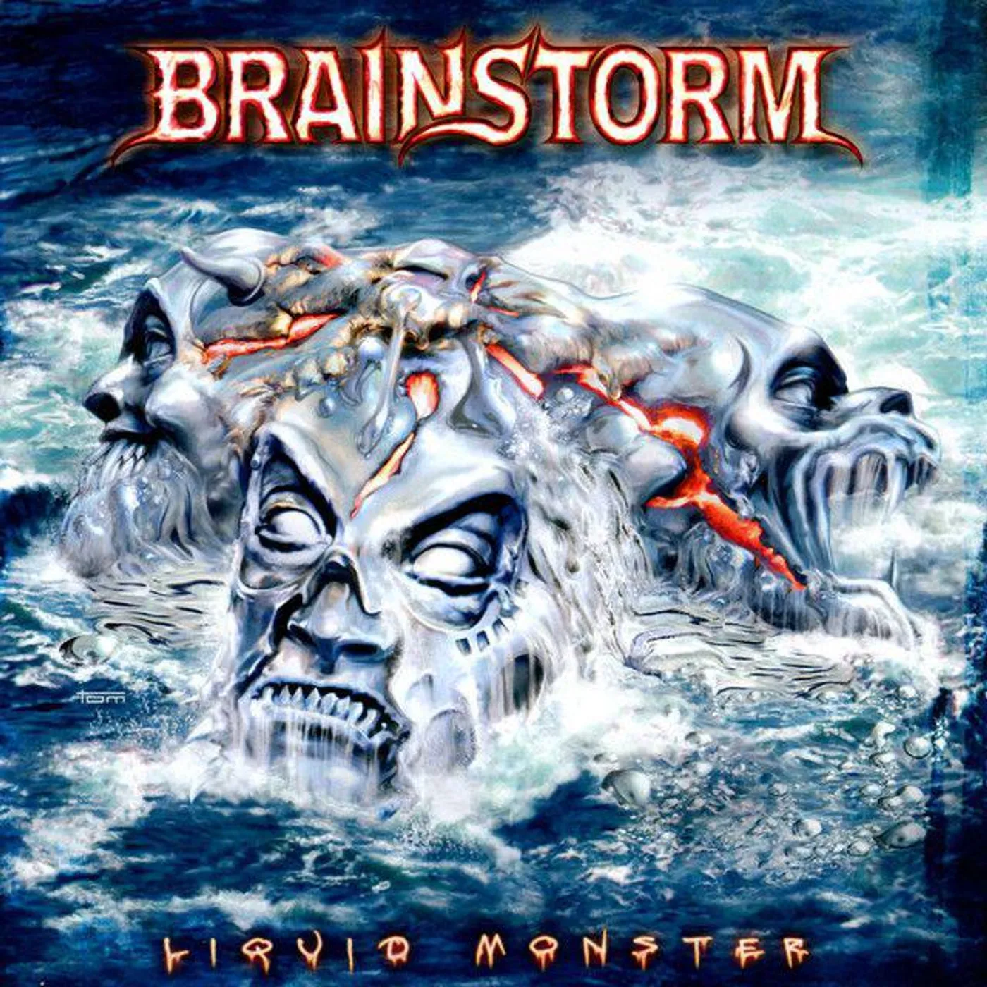 Brainstorm Liquid Monster - Clear Blue Vinyl Record