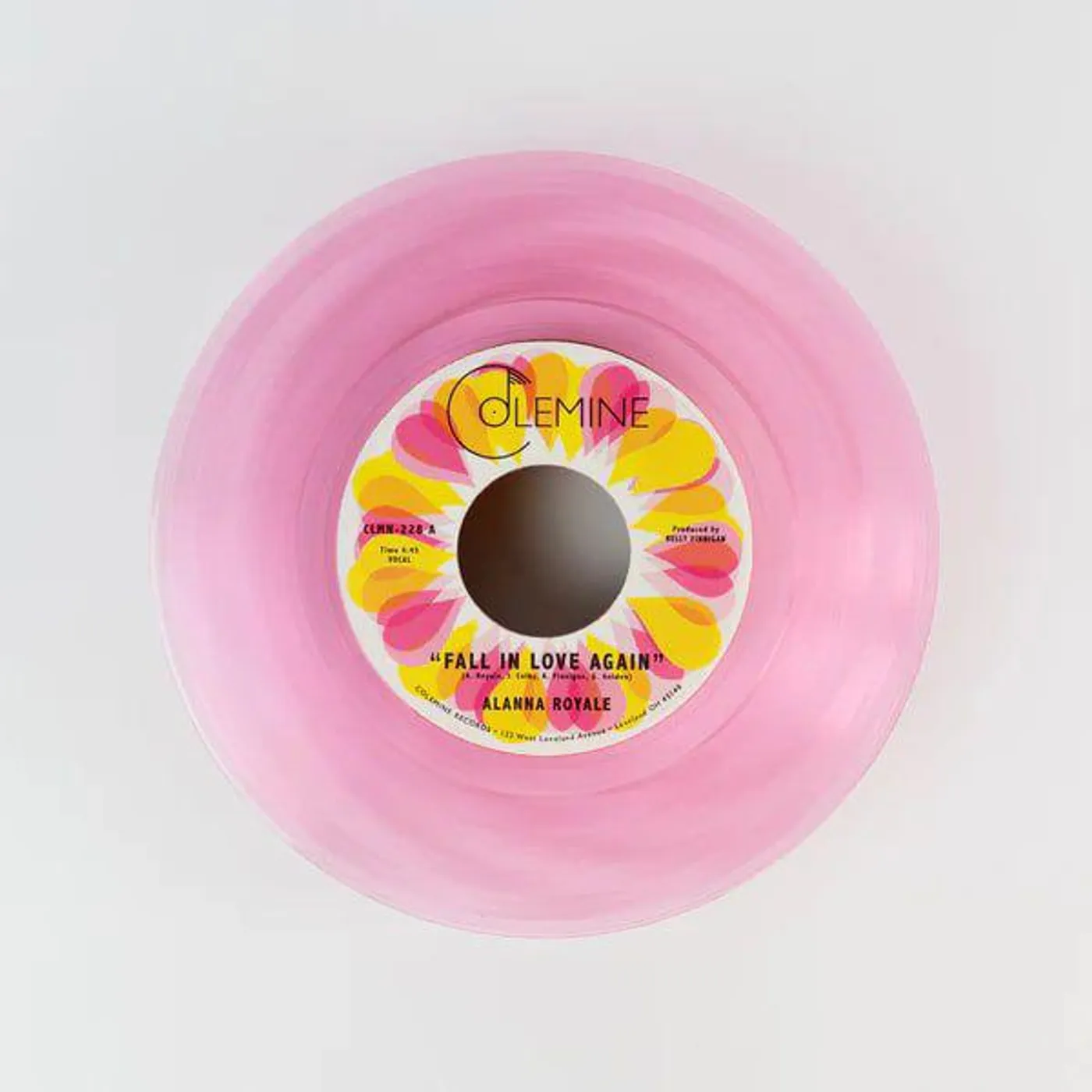 Alanna Royale FALL IN LOVE AGAIN - TRANSPARENT PINK Vinyl Record