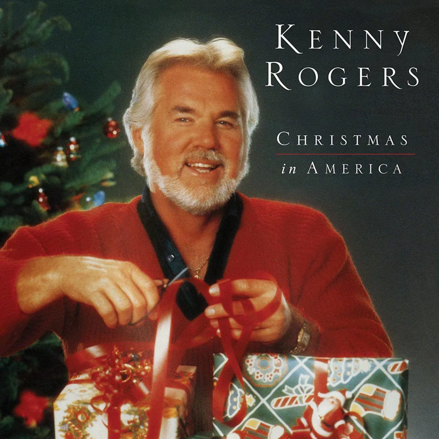 Kenny Rogers Christmas In America (Red) Vinyl Record