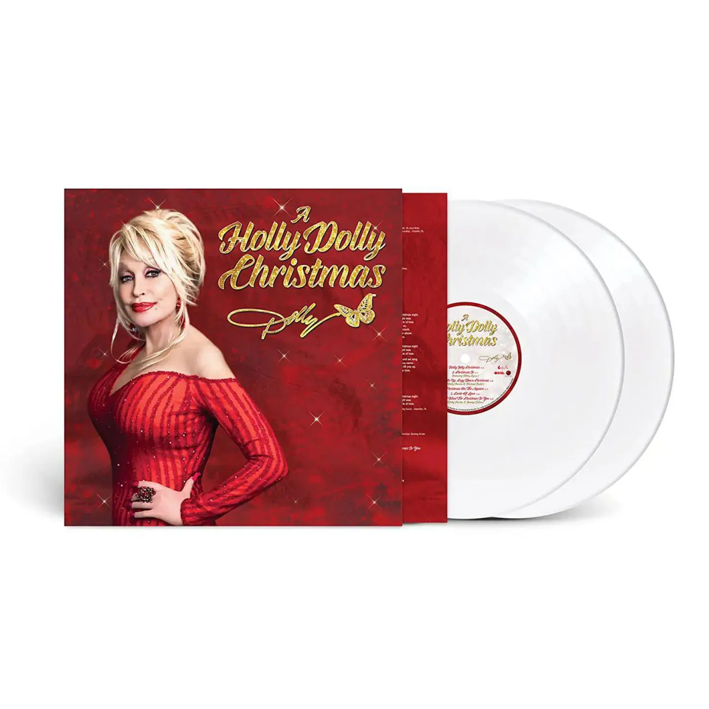 Dolly Parton A Holly Dolly Christmas (2LP / White) Vinyl Record
