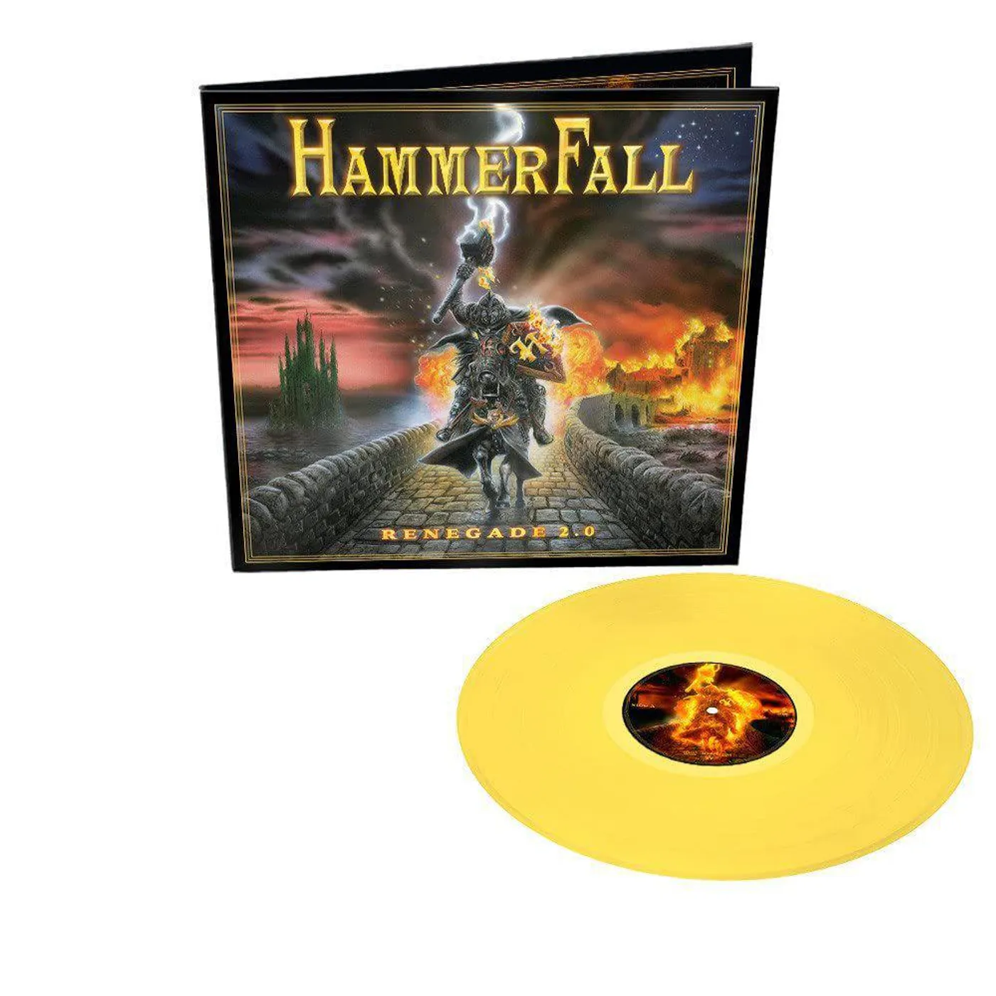 HammerFall Renegade 2.0 - Transparent Yellow Vinyl Record