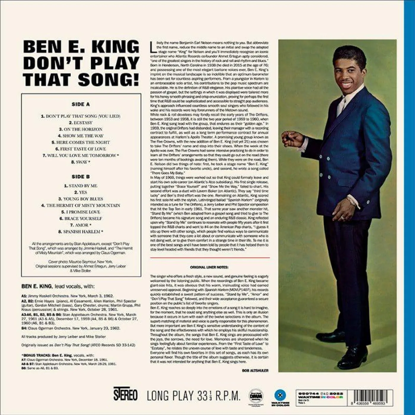 Ben E. King DON'T PLAY THAT SONG (BONUS TRACKS) Vinyl Record - Colored Vinyl, Limited Edition