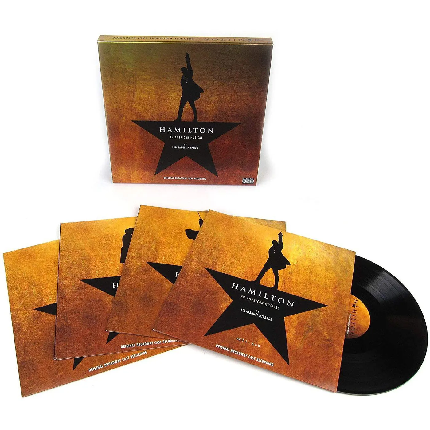 Hamilton Original Broadway Cast Recording 4 Disc Deluxe (Box Set) (Vinyl)