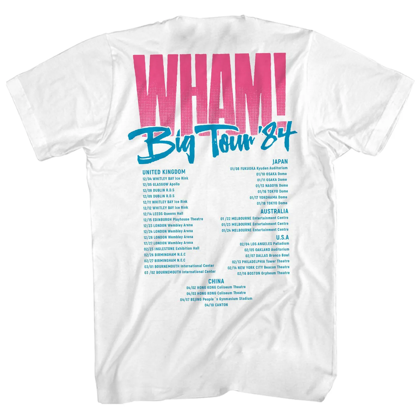 Wham! T-Shirt | Big Tour ’84 Wham Shirt (Reissue)
