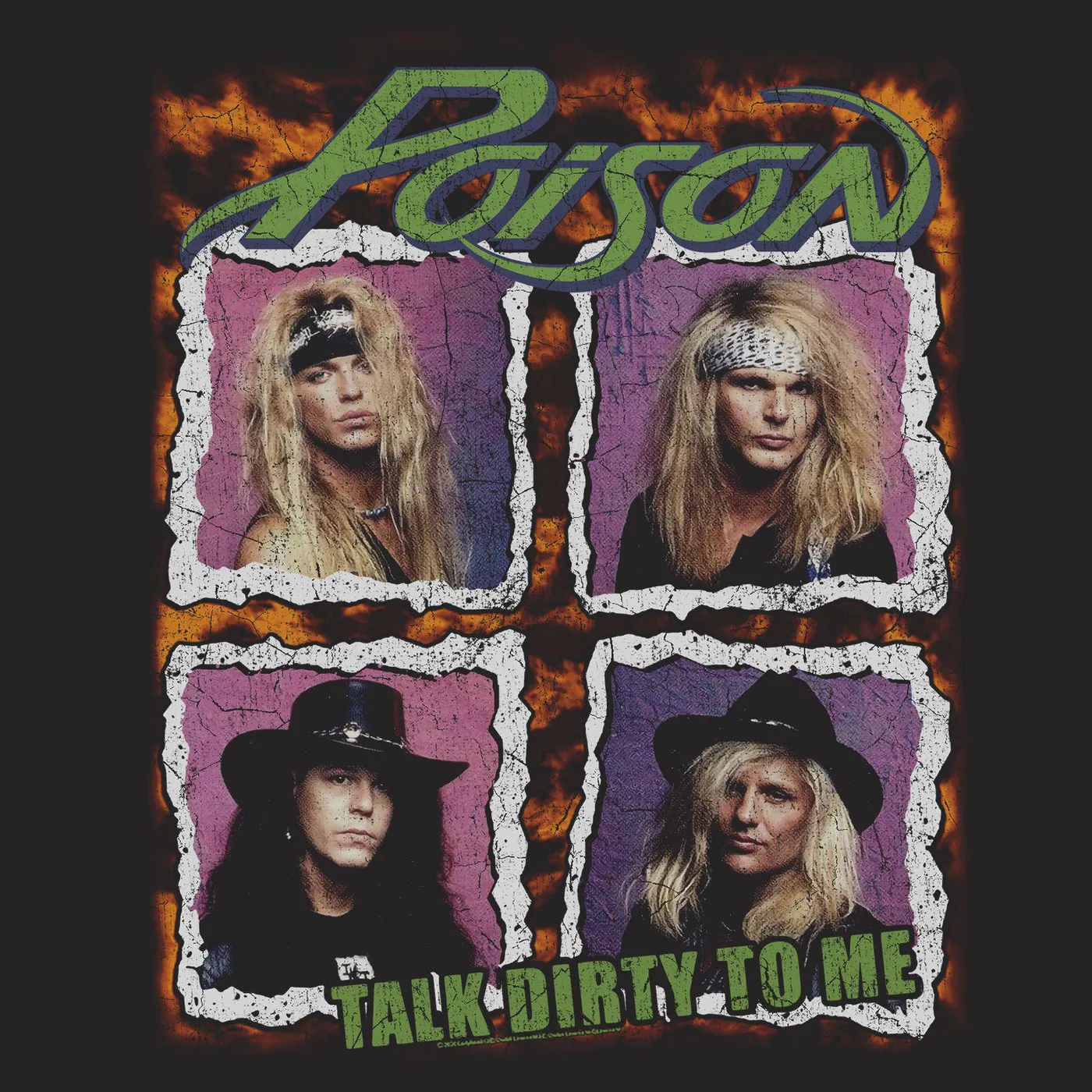 Poison T-Shirt | Distressed Talk Dirty To Me Tour Poison Shirt