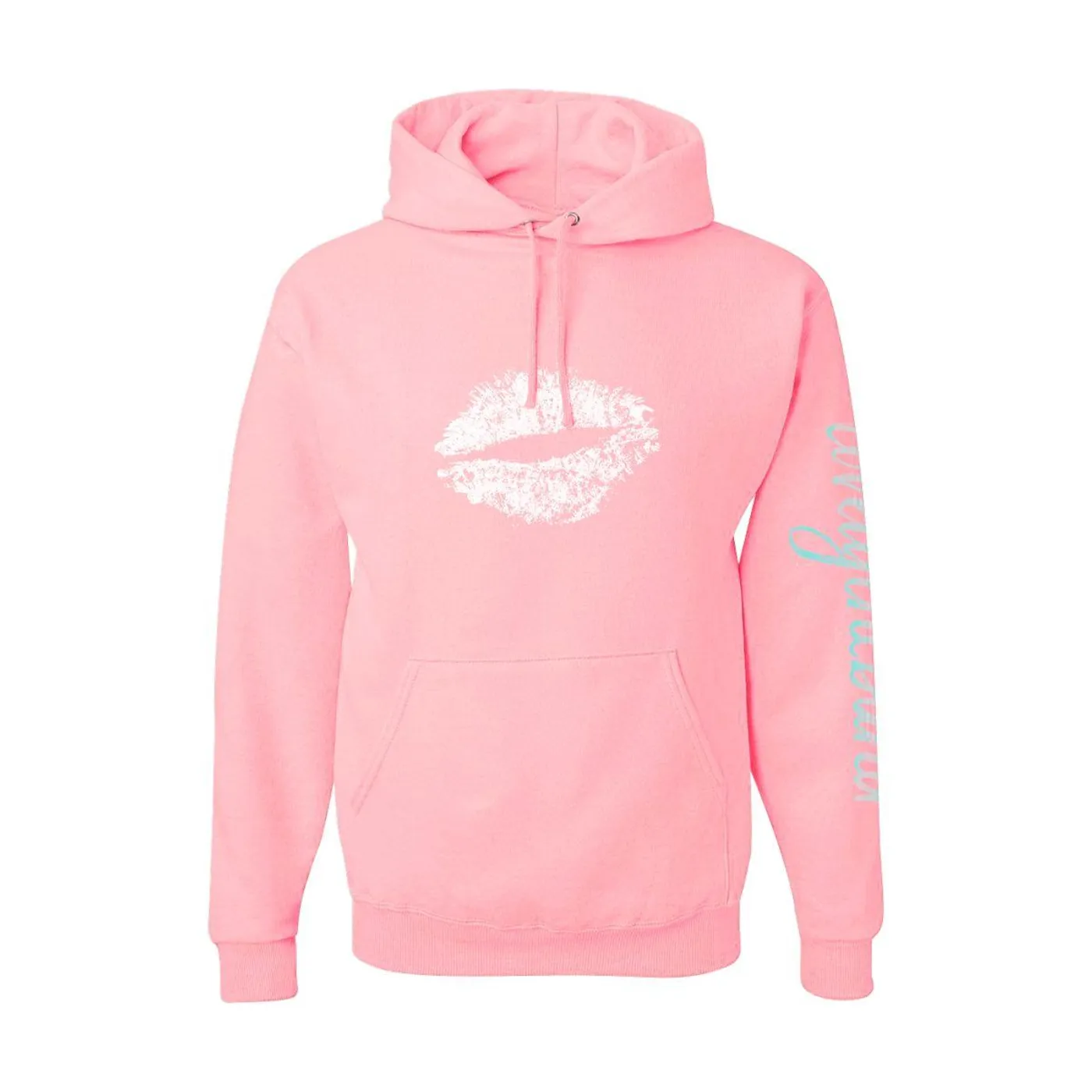 lovelytheband lips pastel pink hoodie