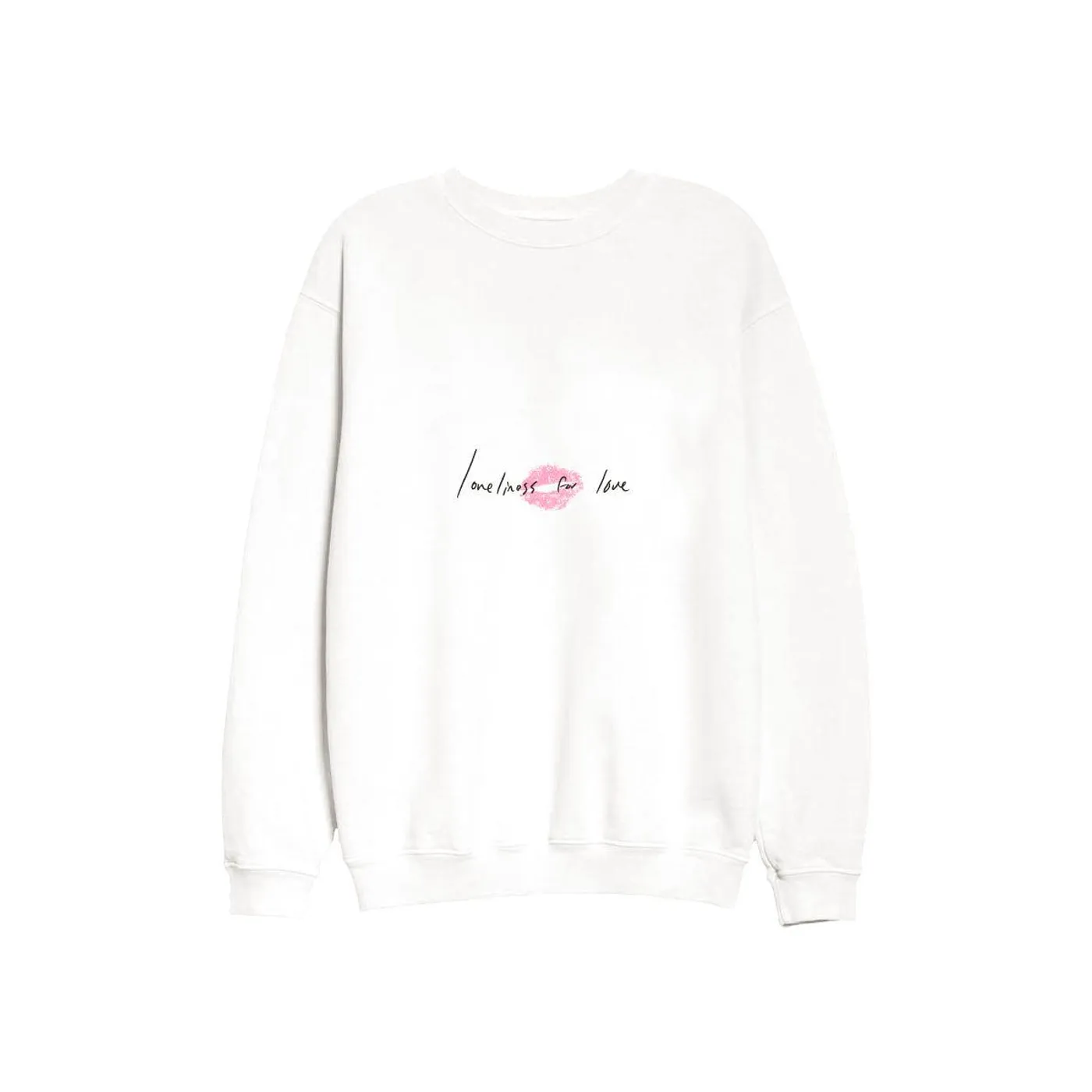 lovelytheband loneliness for love white sweatshirt