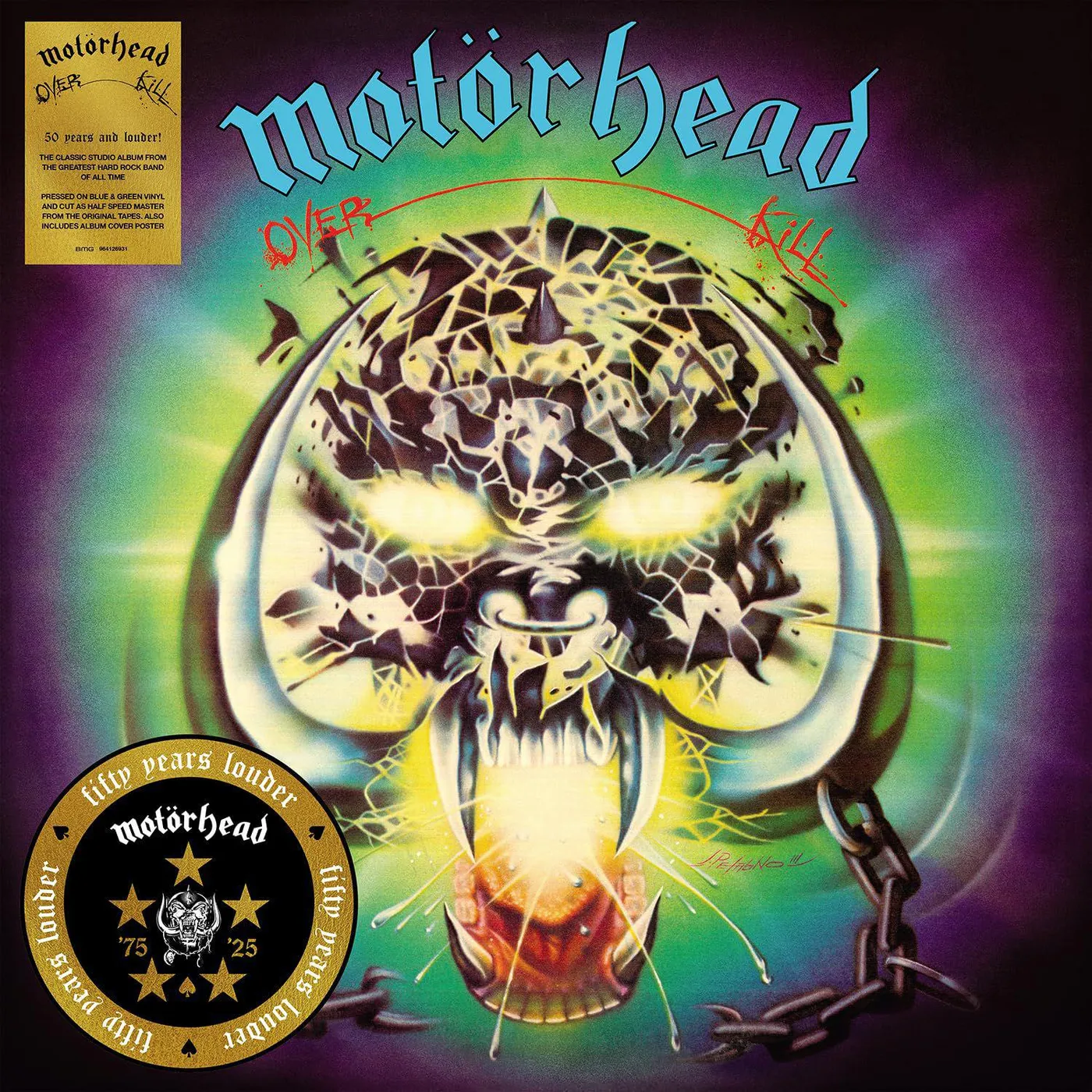 Motörhead LP Vinyl - Overkill (Blue) (Colv) (Ltd) (Trq) (Aniv) (Hfsm)