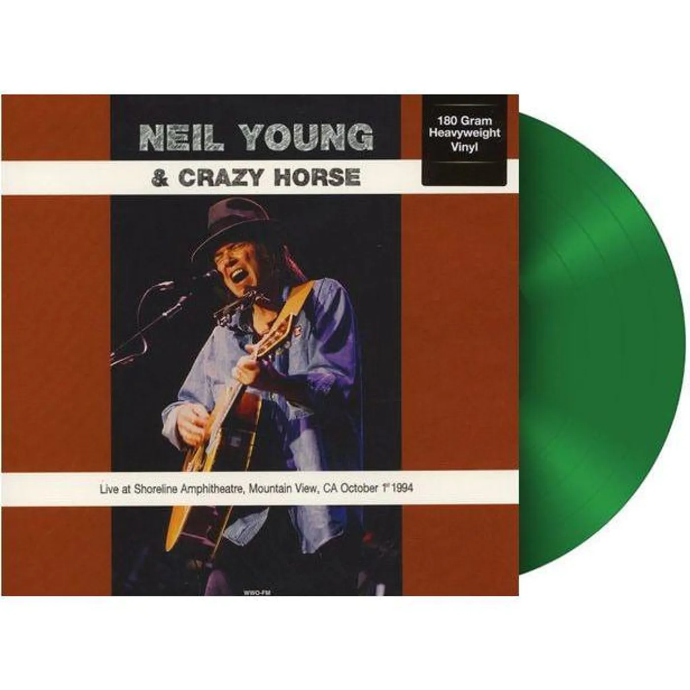 Neil Young & Crazy Horse LP Vinyl Record - Live At Shoreline Amphitheatre Mountain View Ca October 1St 19 94 (Green Vinyl)