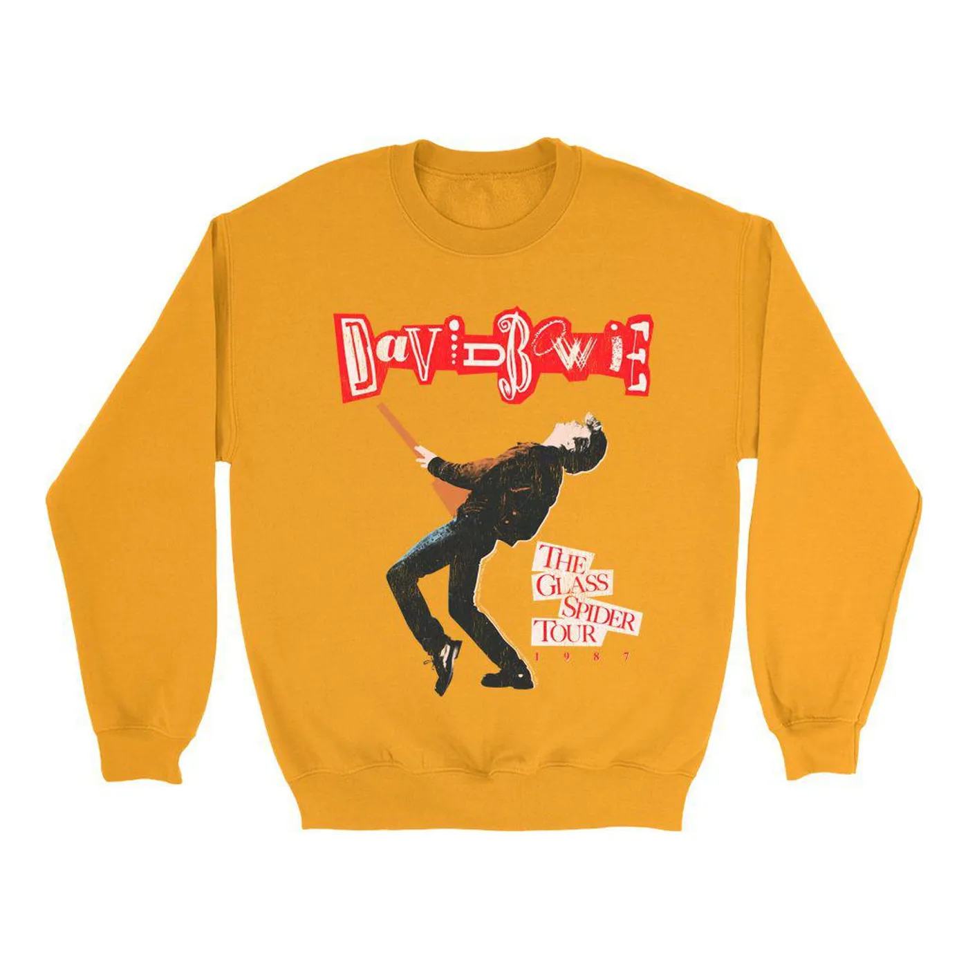 David Bowie Bright Colored Sweatshirt | The Glass Spider Tour Album Design David Bowie Sweatshirt