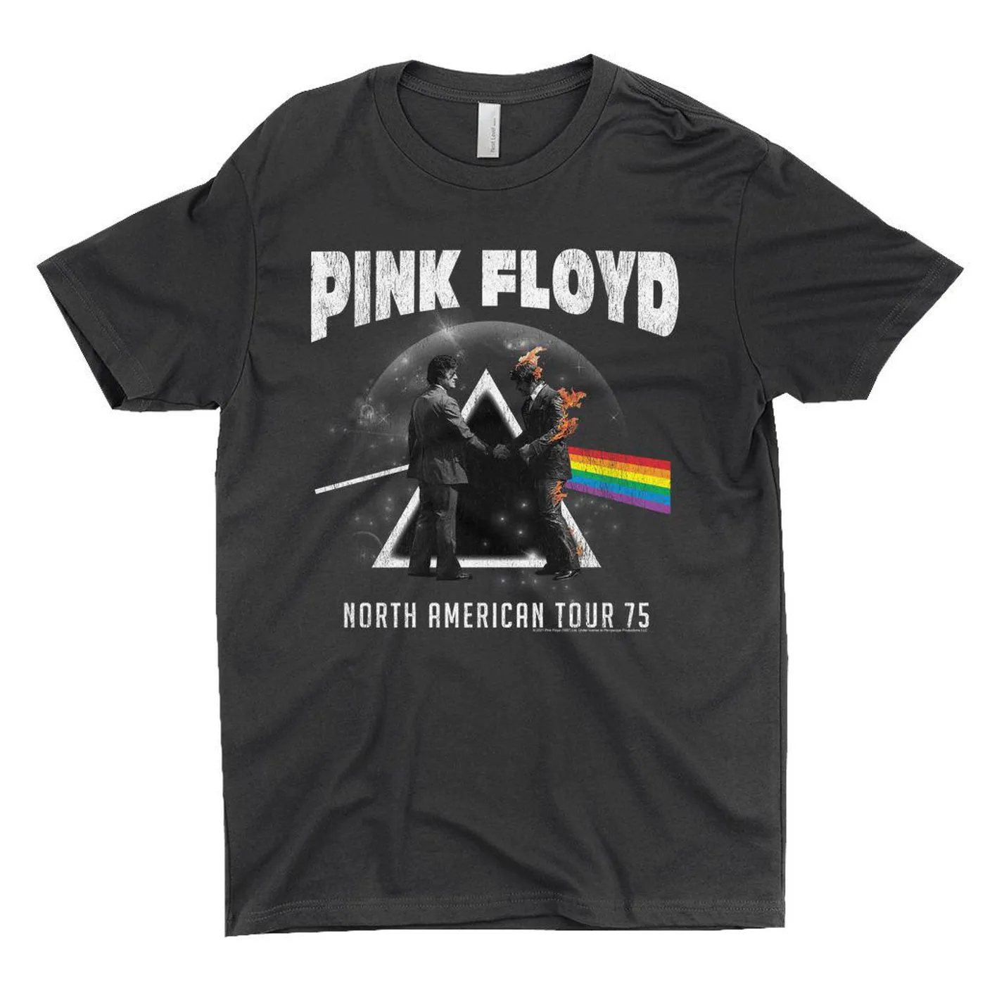 Pink Floyd T-Shirt | 1975 North American Tour Design Distressed Pink Floyd Shirt