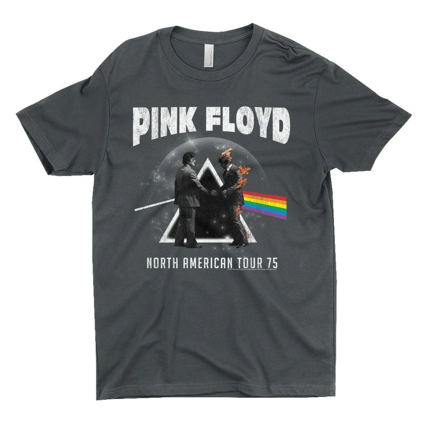 Pink Floyd T-Shirt | 1975 North American Tour Design Distressed Pink Floyd Shirt
