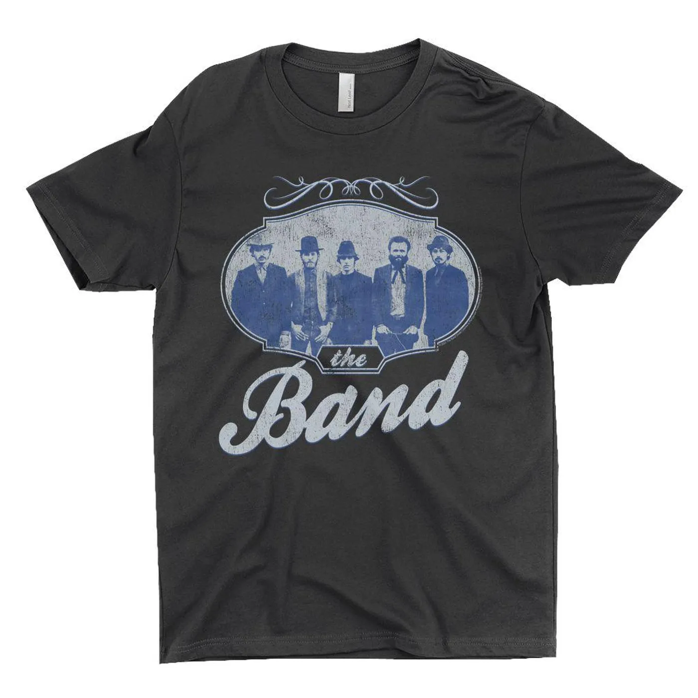 The Band T-Shirt | Filigree Framed Band Photo Design Distressed The Band Shirt