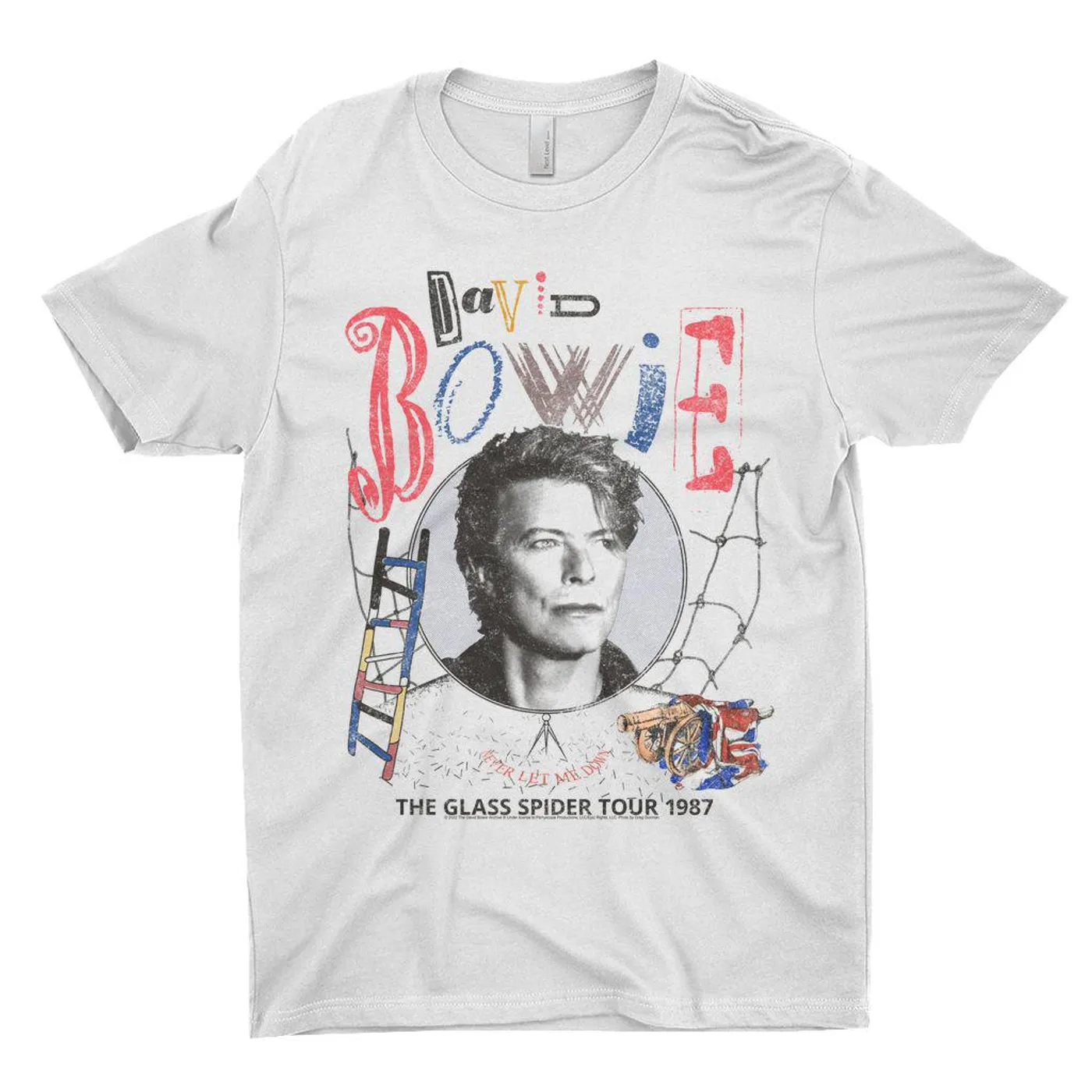 David Bowie T-Shirt | Never Let Me Down The Glass Spider Tour 1987 Distressed David Bowie Shirt