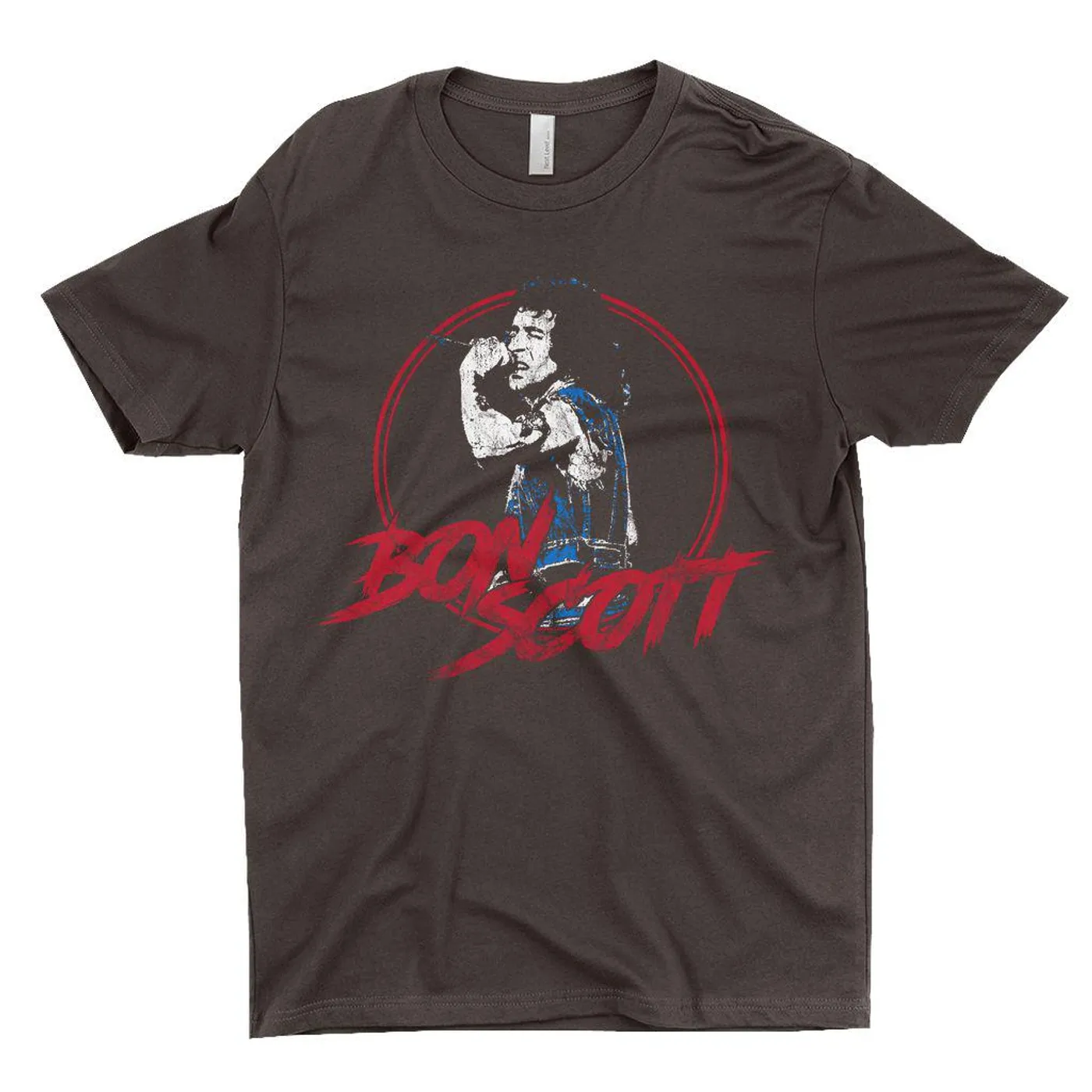 Bon Scott T-Shirt | Bon Scott Circular Pop Art Red Bon Scott Shirt