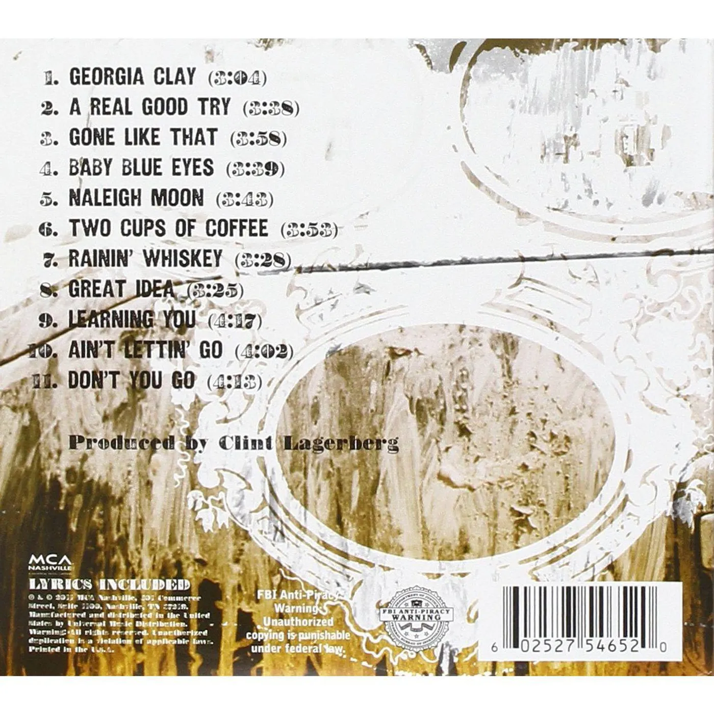 Josh Kelley Georgia Clay CD