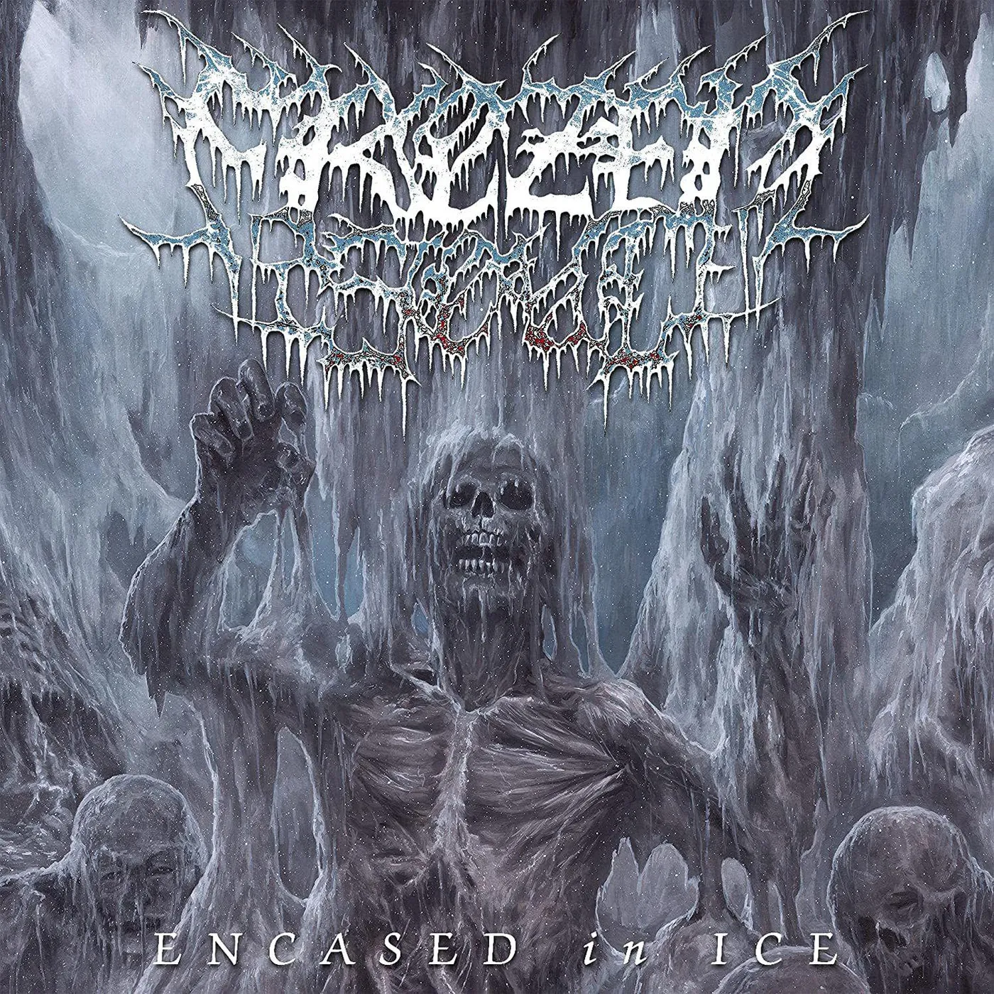 Frozen Soul ENCASED IN ICE - EP (RE-ISSUE 2021/BLACK ICE VINYL/POSTER) Vinyl Record