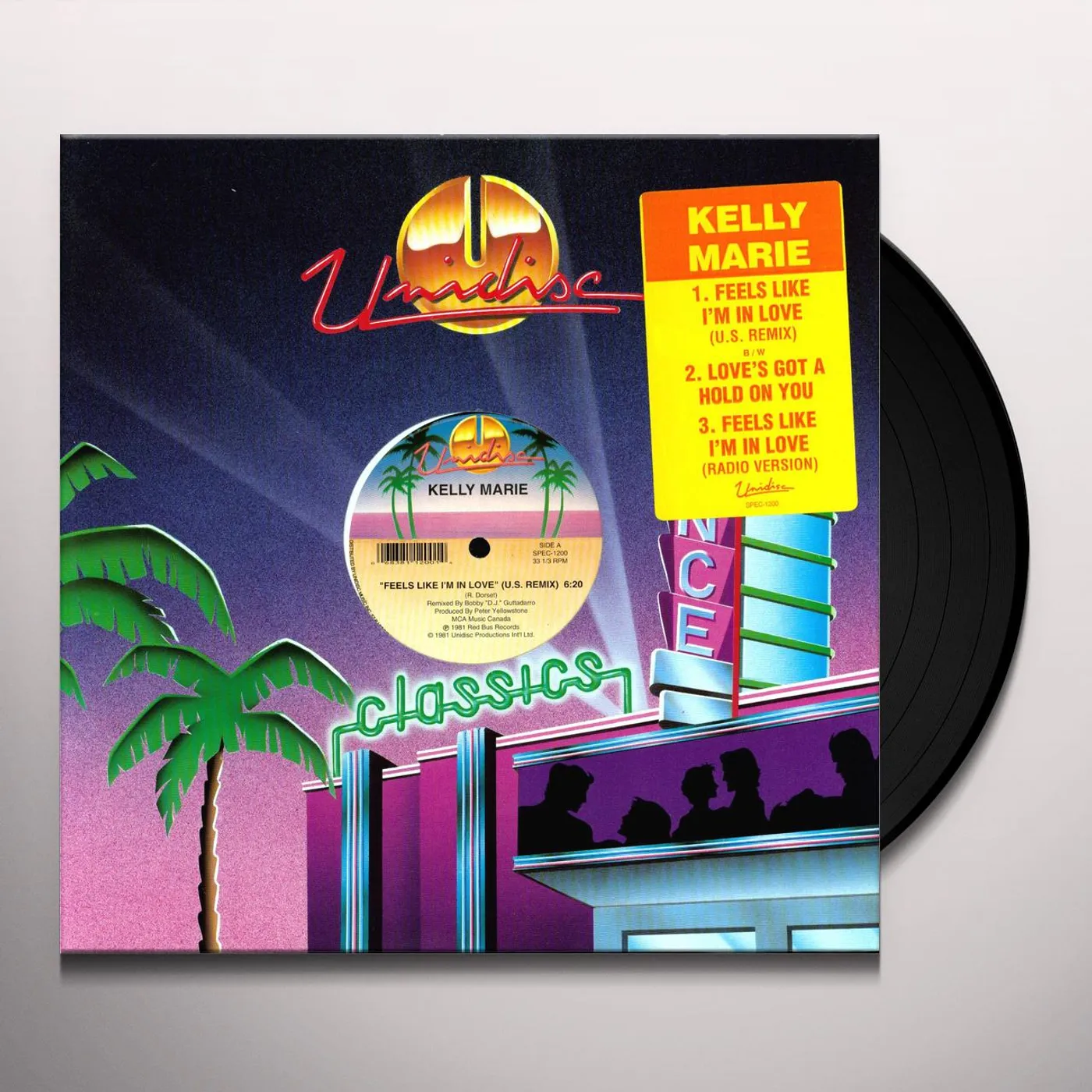 Kelly Marie FEELS LIKE IM IN LOV/LOVES GOT A HOLD ON Vinyl Record