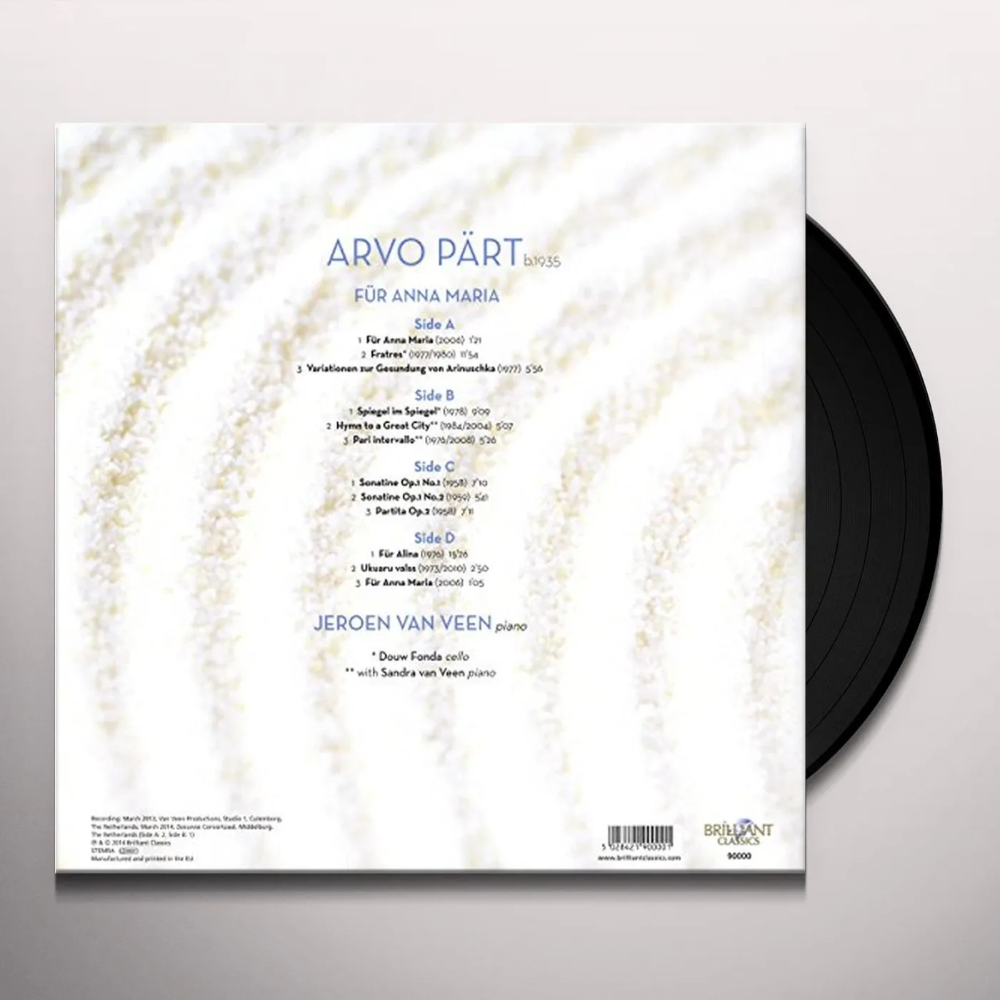 Jeroen van Veen ARVO P-RT: FUR ANNA MARIA COMPLETE PIANO MUSIC (Vinyl)