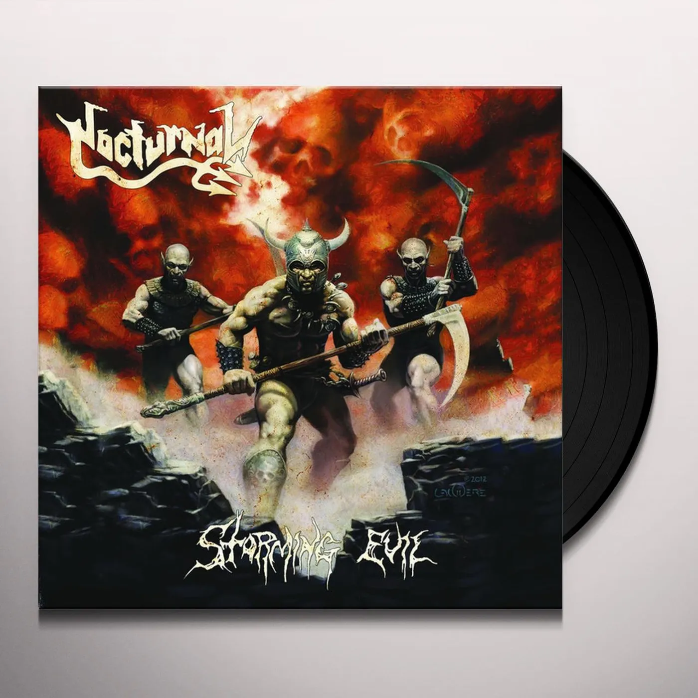 Nocturnal STORMING EVIL (BONE COLOURED VINYL) Vinyl Record