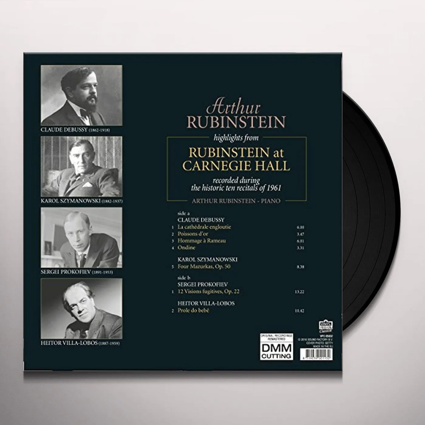 Arthur Rubinstein Highlights From Rubinstein At Carnegie Hall Vinyl Record