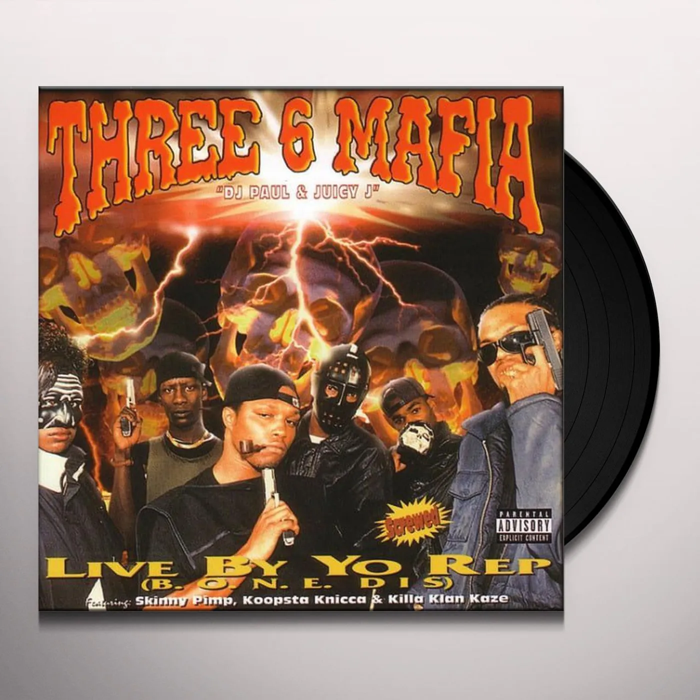Three 6 Mafia LIVE BY YO REP Vinyl Record