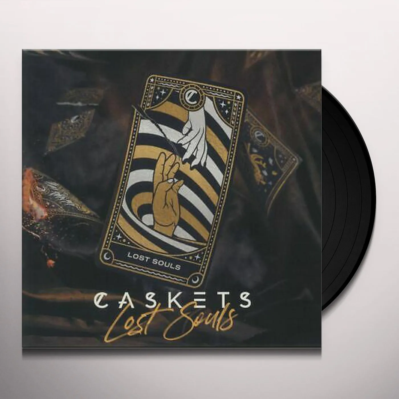 Caskets LOST SOULS (YELLOW & BLACK SPLIT) Vinyl Record