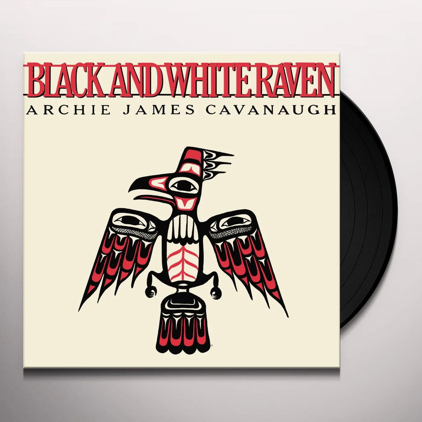 Archie James Cavanaugh Black and White Raven Vinyl Record