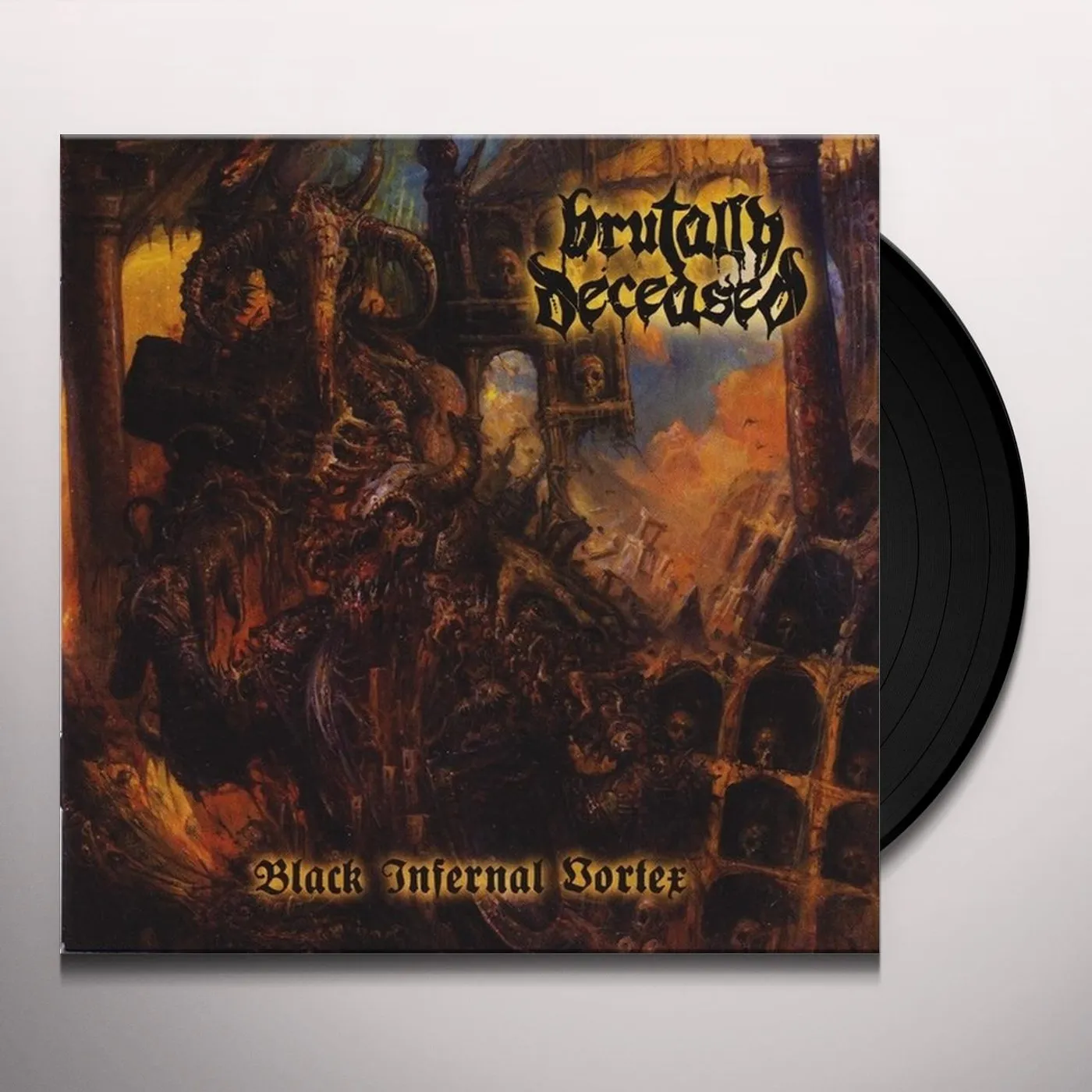 Brutally Deceased Black Infernal Vortex Vinyl Record